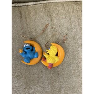 Sesame‎ Street Christmas Ornaments Big Bird Cookie Monster 1993